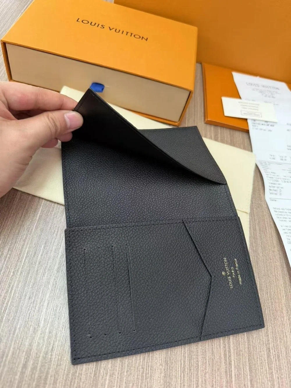 Louis Vuitton Monogram Eclipse Passport Cover - Black